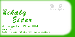 mihaly eiter business card